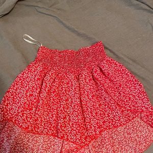 Red and White shorts